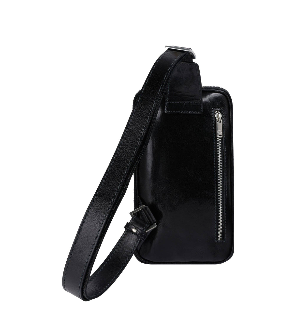 Leather Crossbody Bag - Mahogany