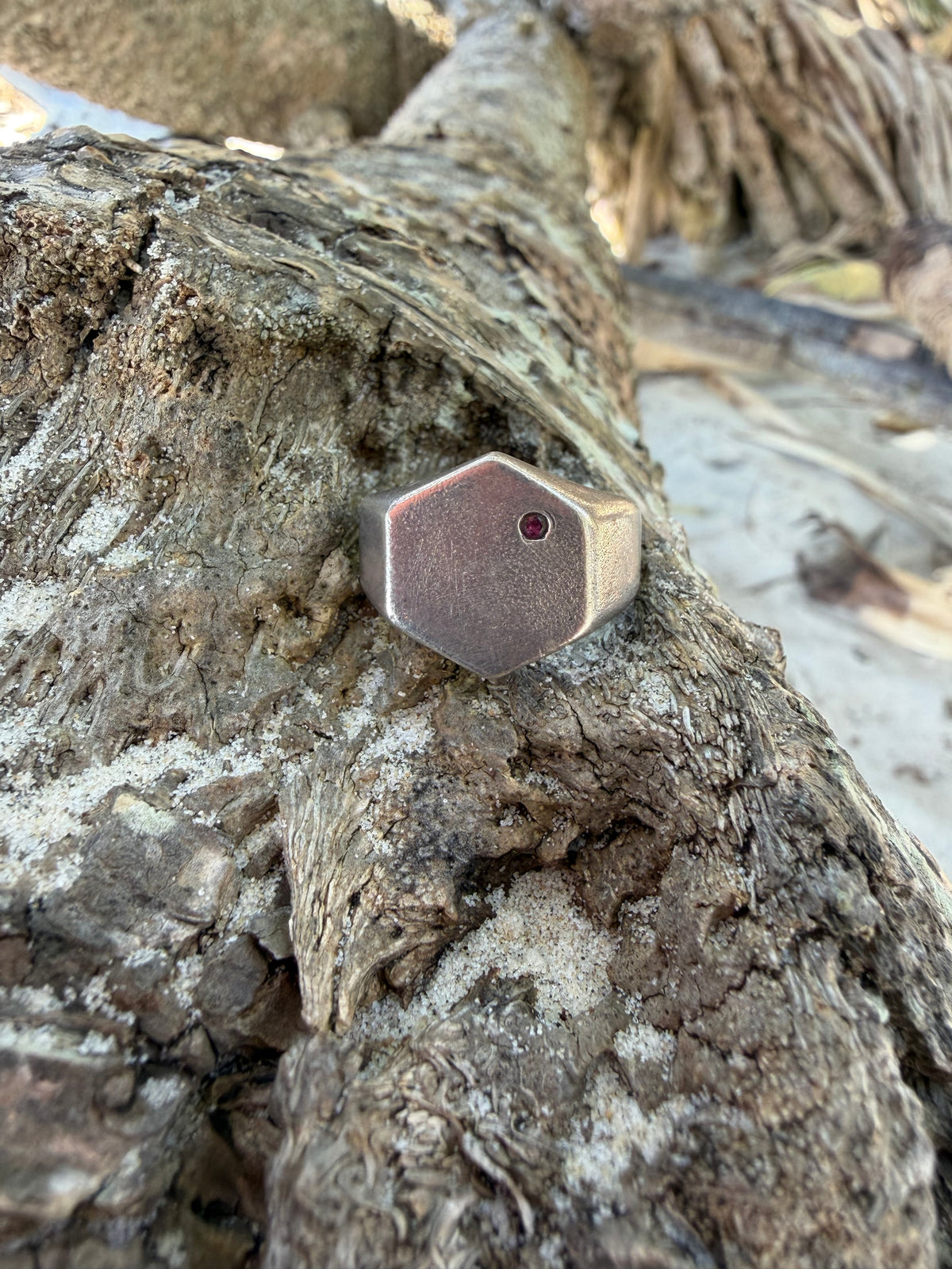 Turret Signet Ring - Ruby
