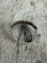 Signed Vintage Zuni Turquoise Cluster Cuff Bracelet