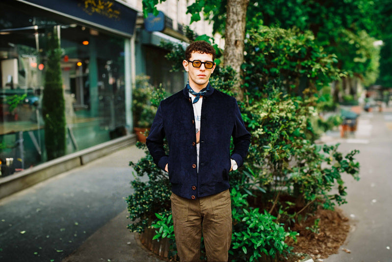 Corduroy Bomber Jacket - Navy