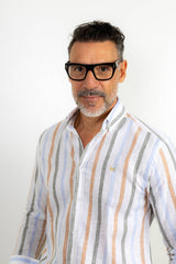 Multi Striped Linen Shirt - Marbella