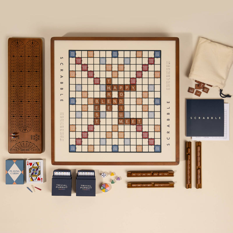 3-in-1 Game Collection: Scrabble, Trivial Pursuit & Cribbage