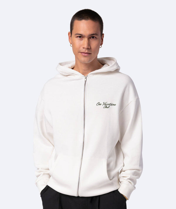 Logo Zip Hoodie - Off White