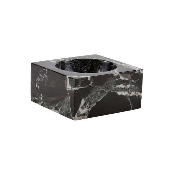 Black & Gold Marble 6" Honed Finish Catchall