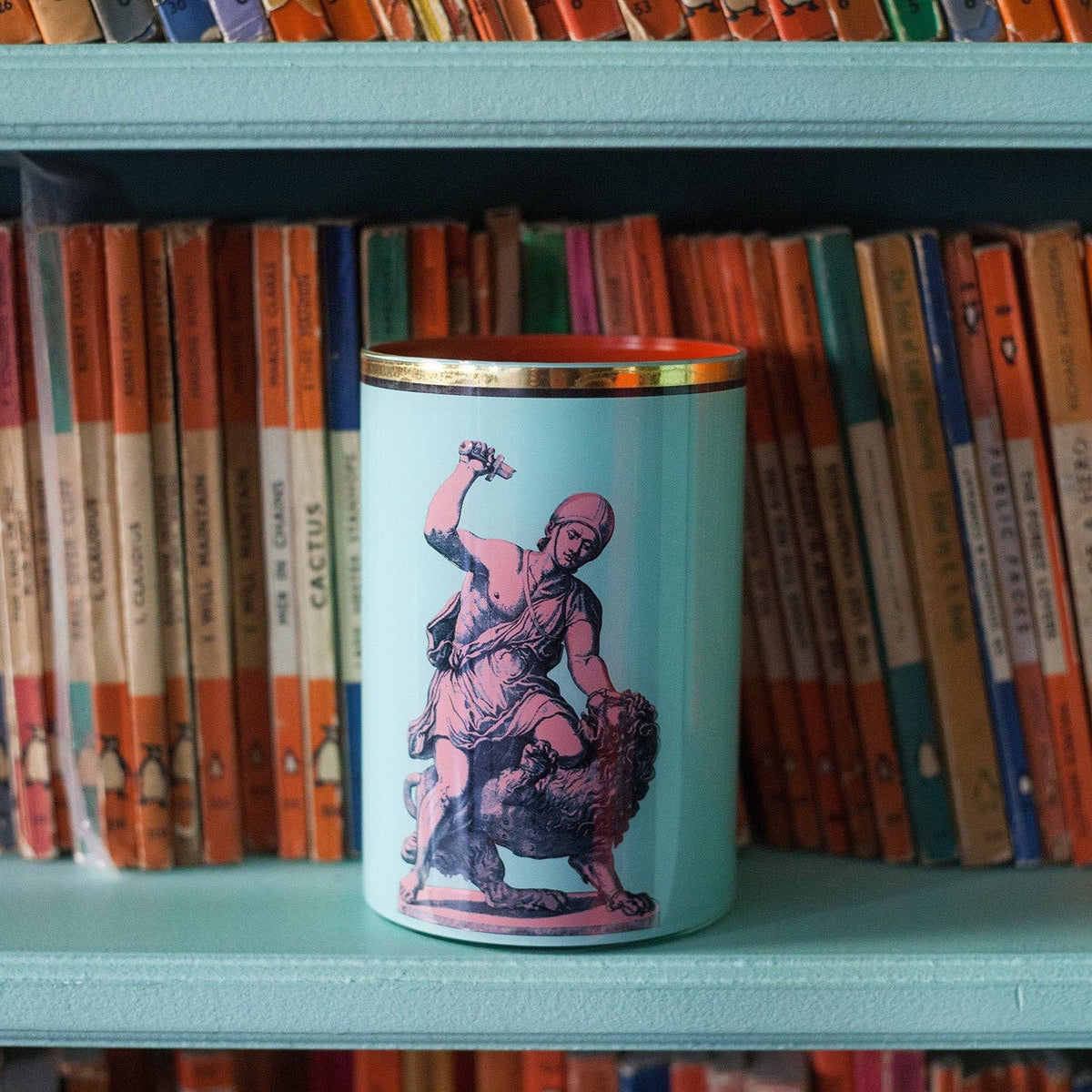 Roman Soldier & Lion Pot
