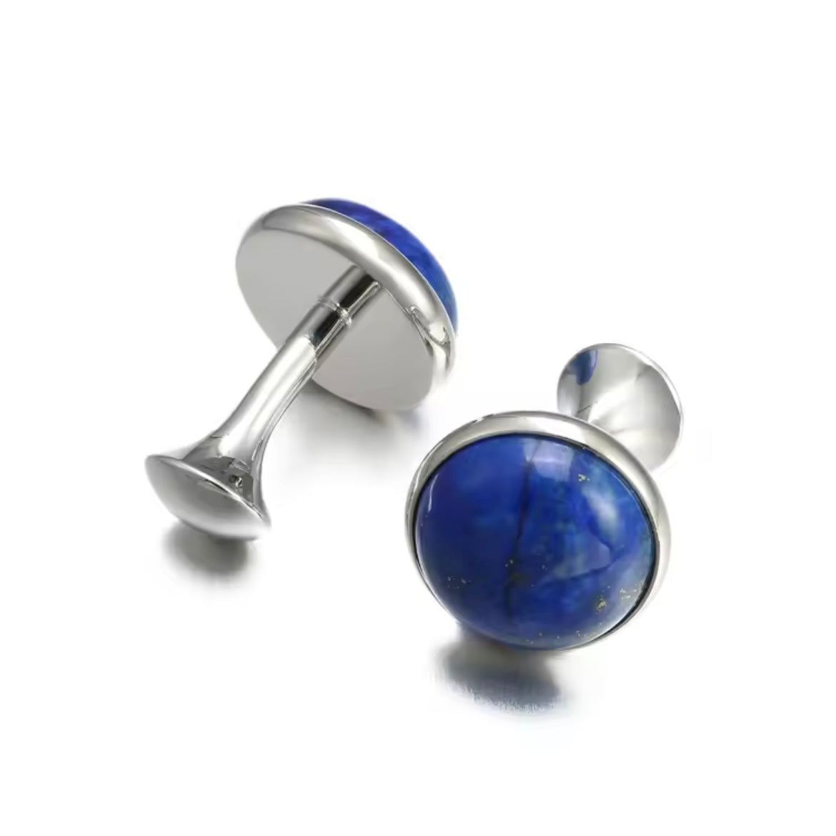 Round Cufflinks - Lapis Lazuli