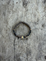 Petra Bracelet - Glaucophane / Smokey Quartz / Grey Agate