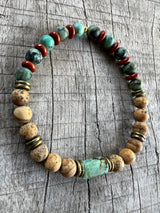 Petra Bracelet - Picture Jasper / African Turquoise / Jasper