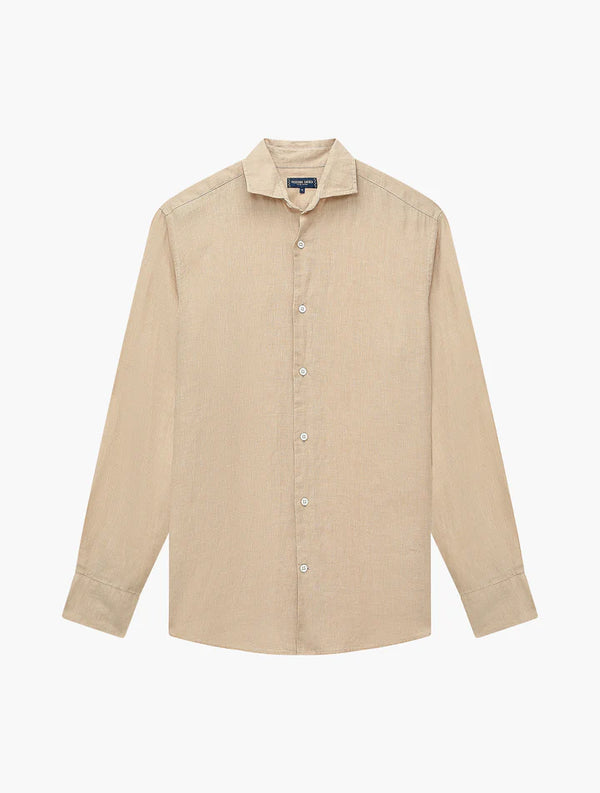 ANTONIO LINEN SHIRT - SAND DUNE