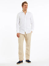 ANTONIO LINEN SHIRT - WHITE