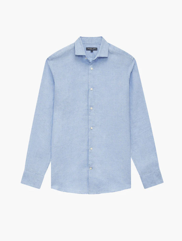 ANTONIO LINEN SHIRT - BABY BLUE