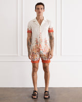 Silk Cotton Short Sleeved Shirt - Bouquet