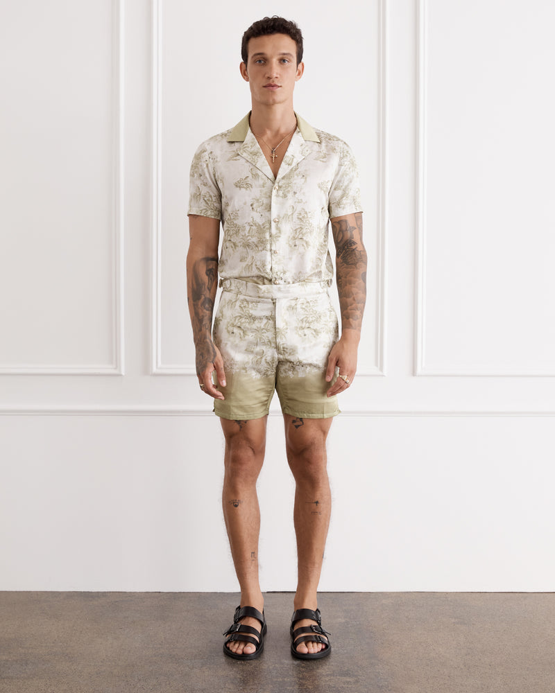 Silk Cotton Short Sleeved Shirt - Faisane