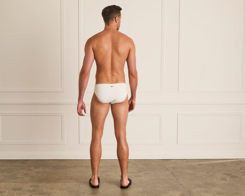 Racer Swim Brief - White