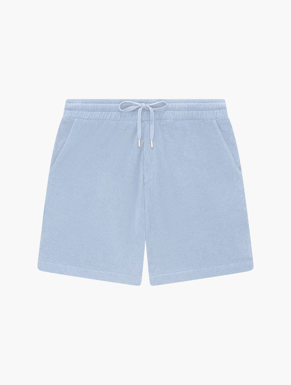 AUGUSTO TERRY COTTON SHORTS - BABY BLUE
