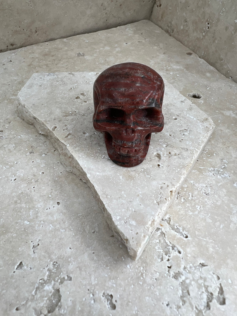 Crystal Skull - Sesame Red Stone