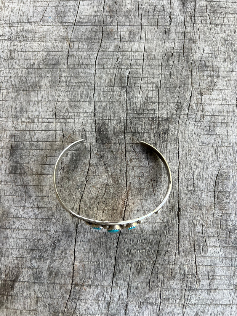 Vintage Three-Stone Turquoise Cuff