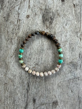 Petra Bracelet - Bronzite / Maifanite / Peruvian Turquoise