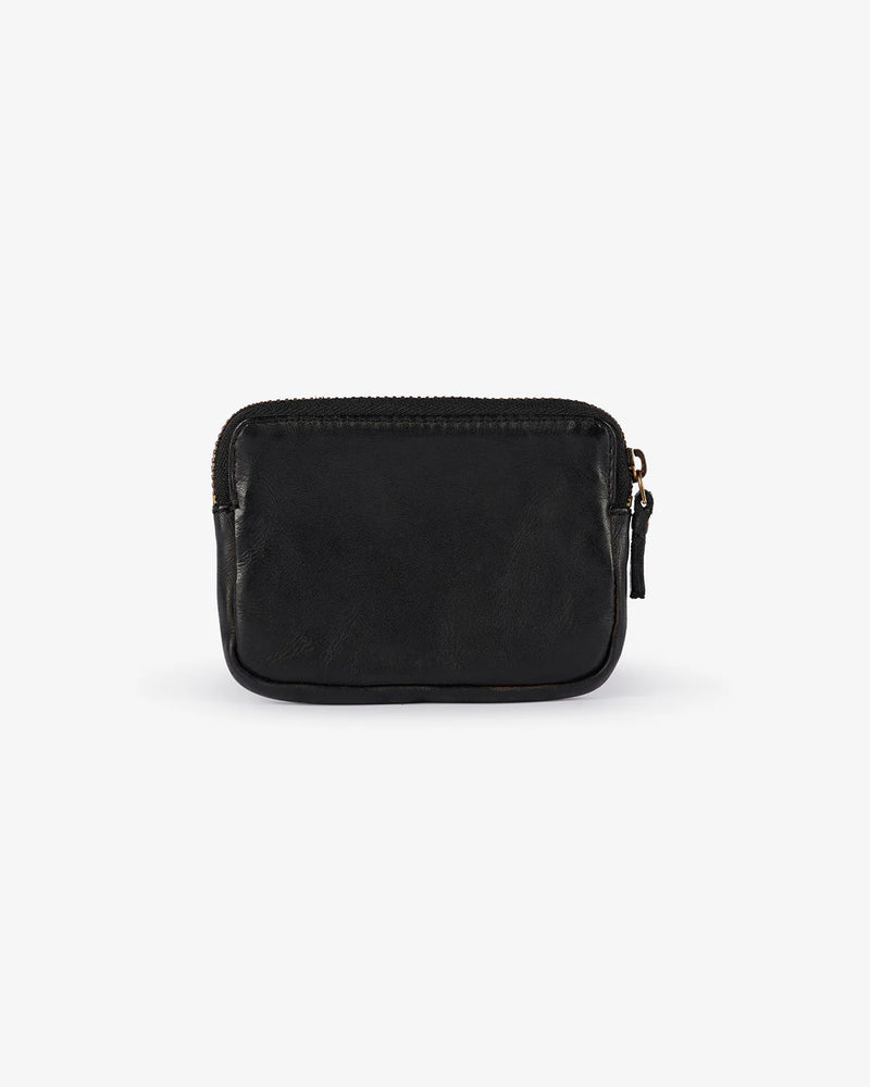 Leather Wanderer Pouch - Obsidian