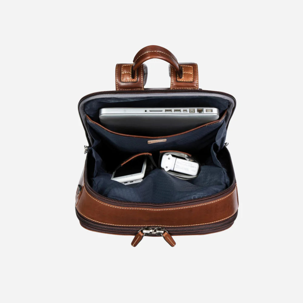 Double Compartment Backpack 41cm -  Tobacco