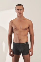 2 X BOXER BRIEF IN ORGANIC COTTON RIB - TAR / TAR