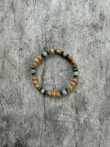 Petra Bracelet - Picture Jasper / Pearlescent Labradorite / Jade / Black Tourmaline