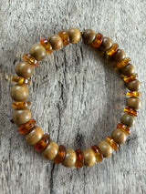 Petra Bracelets - Amber / Gold Silk Sandalwood