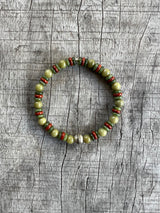 Petra Bracelet - Jade / Alashan Agate / Jasper + Navajo Bench Pearl 925