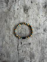 Petra Bracelet - African Turquoise / Picture Jasper / Black Tourmaline