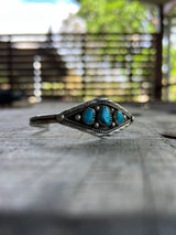 Vintage Three-Stone Turquoise Cuff