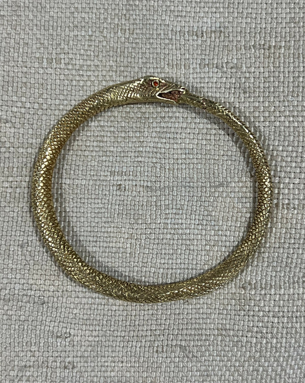 Ouroboros Bangle - Brass