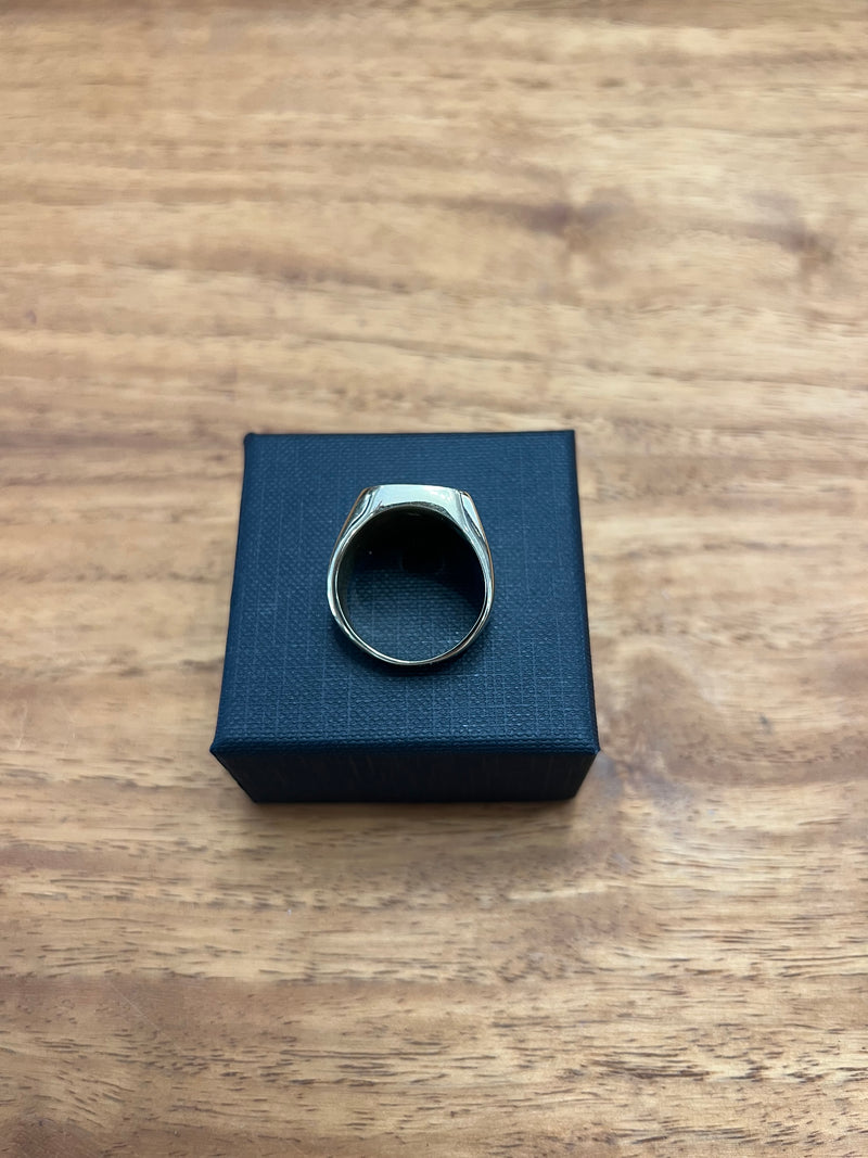 Square Brass Signet Ring