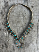 Handmade Vintage Navajo Squash Blossom Necklace