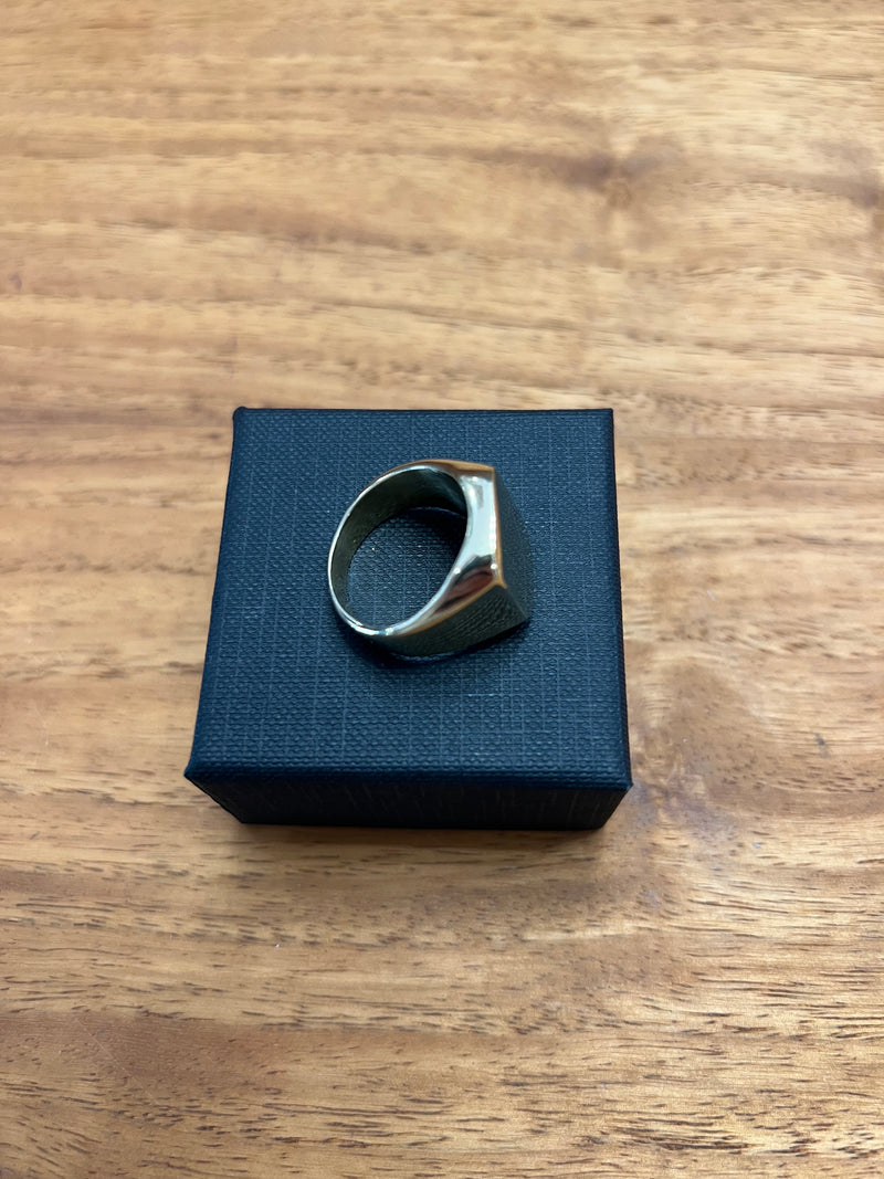 Square Brass Signet Ring