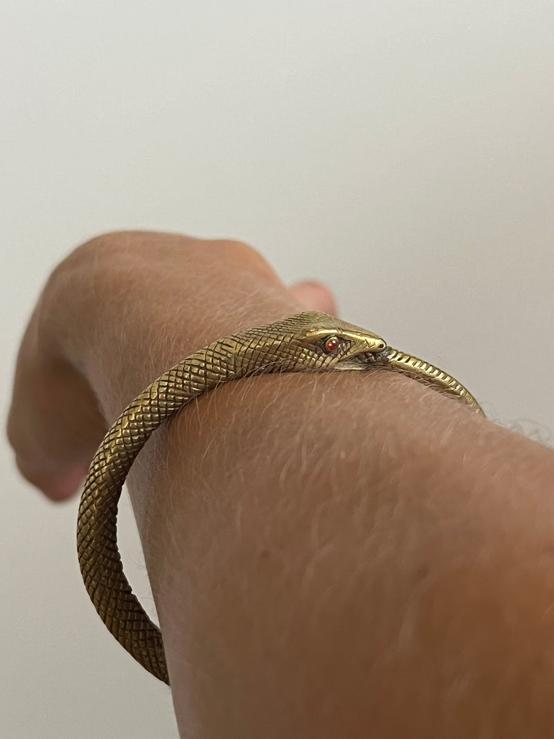 Ouroboros Bangle - Brass