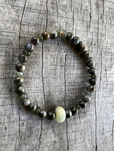 Petra Bracelet - Flower Agate / Labradorite / Amazonite