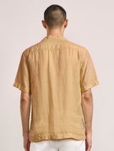ANGELO LINEN SHIRT -DRIED MOSS