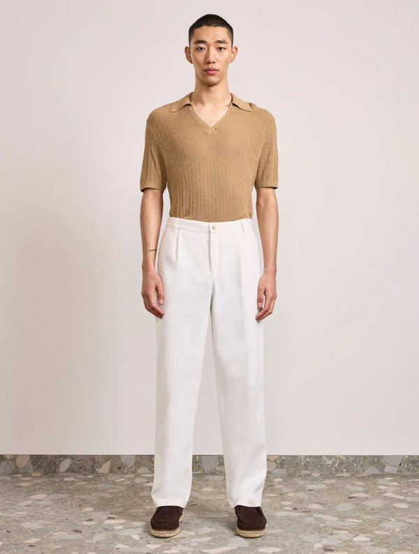 JOAQUIM KNIT POLO - DRIED MOSS