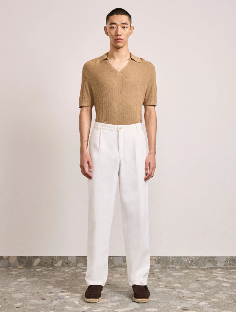 JOAQUIM KNIT POLO - DRIED MOSS