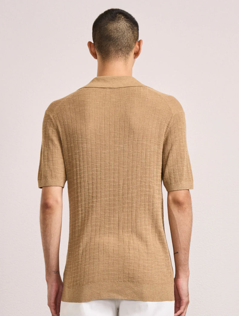 JOAQUIM KNIT POLO - DRIED MOSS