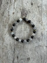 Petra Bracelet - Obsidian / Black Rutilated Quartz