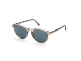 Aurele Sunglasses - Shiny Beige / Blue lens