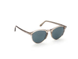 Aurele Sunglasses - Shiny Beige / Blue lens