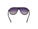 Marcus Sunglasses - Glossy Black / Smoke Gradient Dark Brown Lens