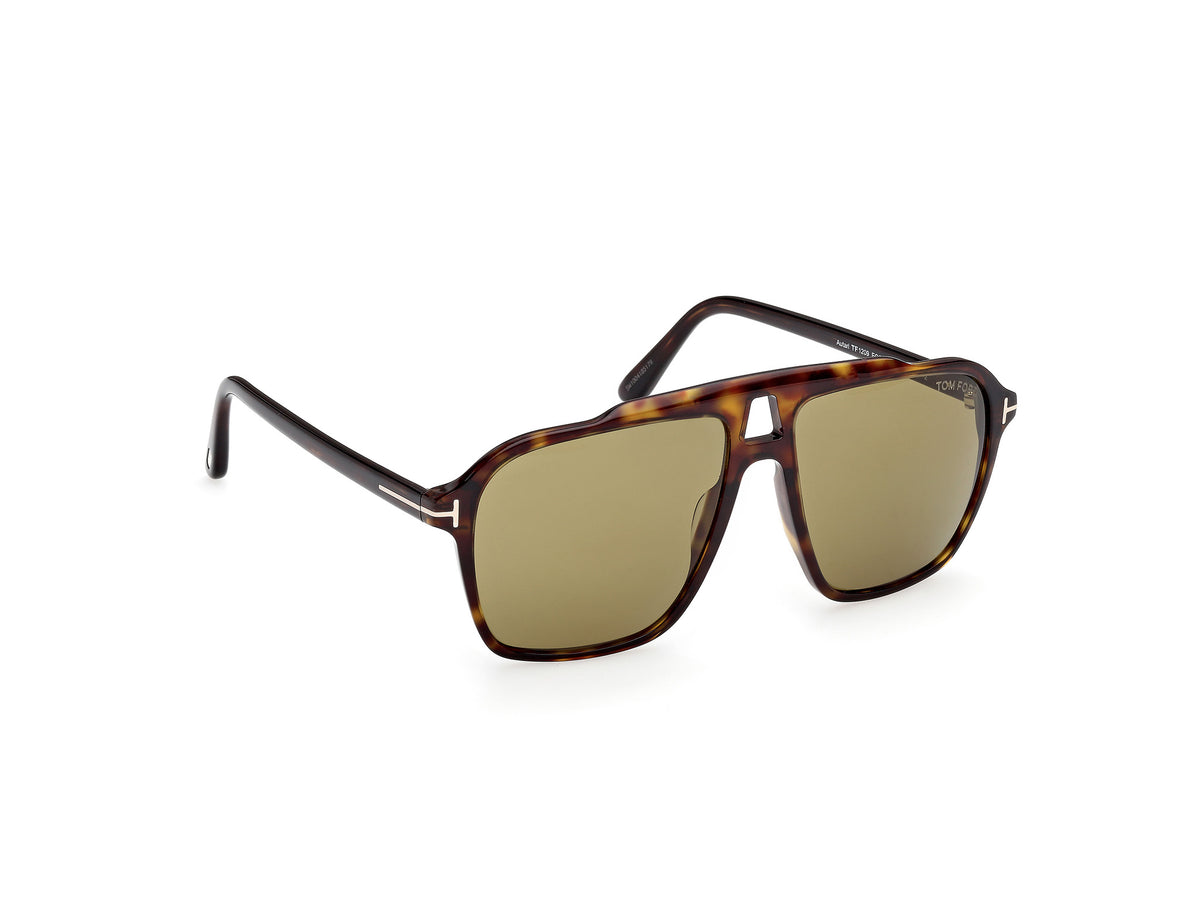 Autari Sunglasses - Dark Havana / Green Lens