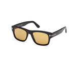 Smith 02 Sunglasses - Shiny Black / Golden Brown Lens