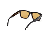Smith 02 Sunglasses - Shiny Black / Golden Brown Lens