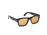 Smith 02 Sunglasses - Shiny Black / Golden Brown Lens