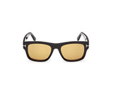 Smith 02 Sunglasses - Shiny Black / Golden Brown Lens