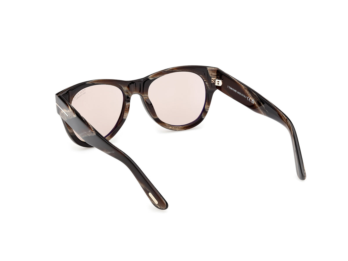Burton Two - Striped Brown Horn / Brown Photochromic Lens
